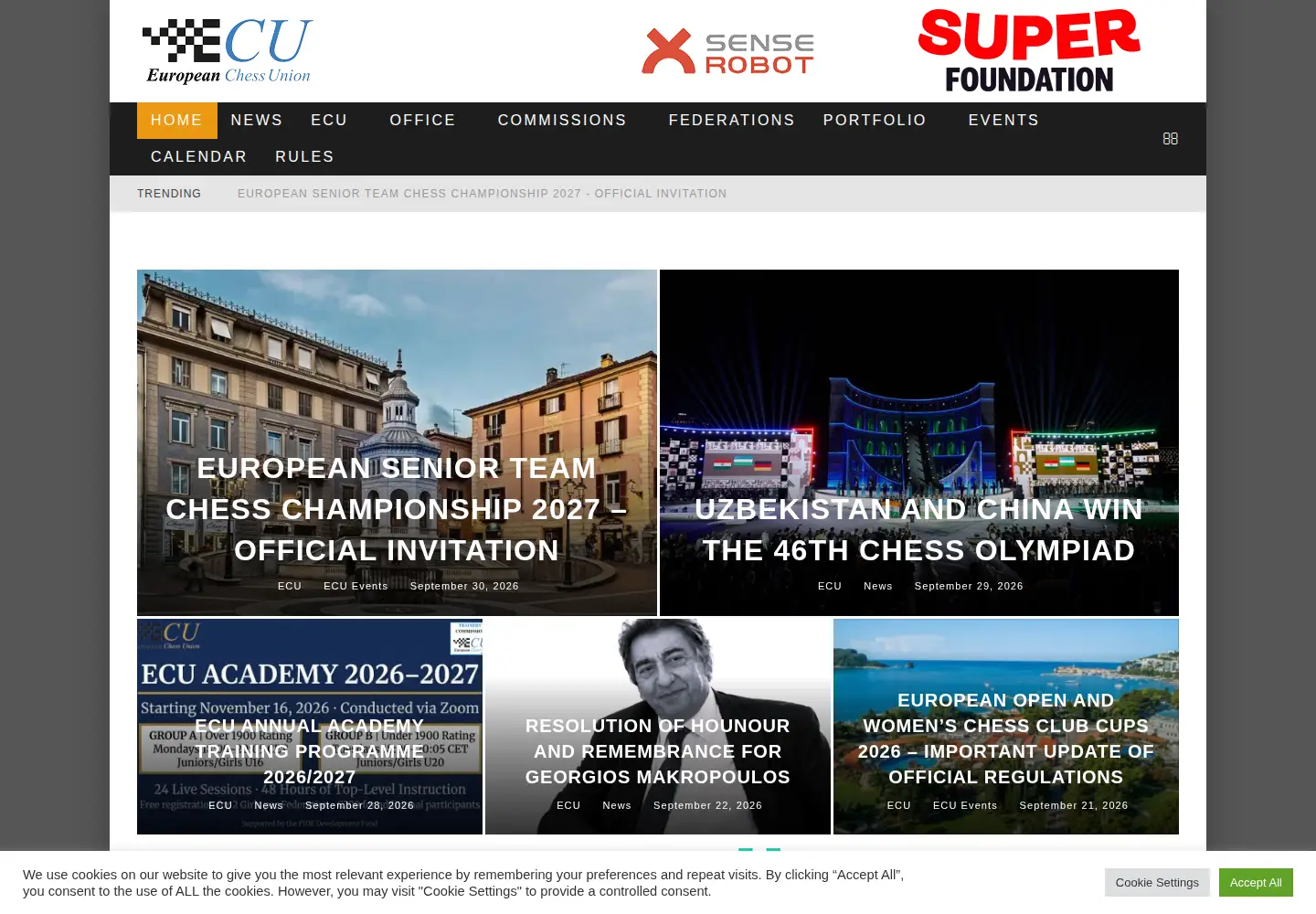 Screenshot of europechess.org