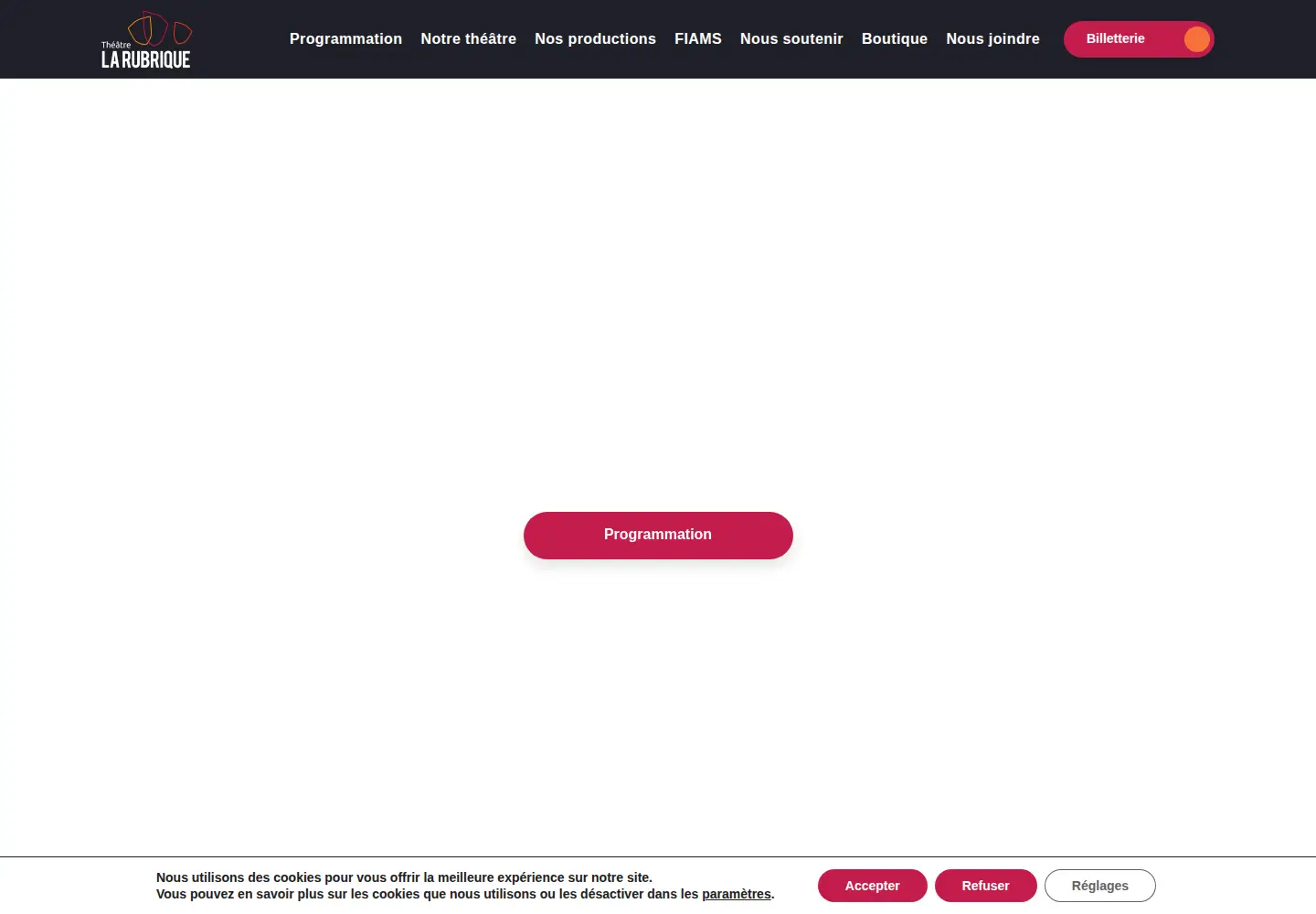 Screenshot of theatrelarubrique.com