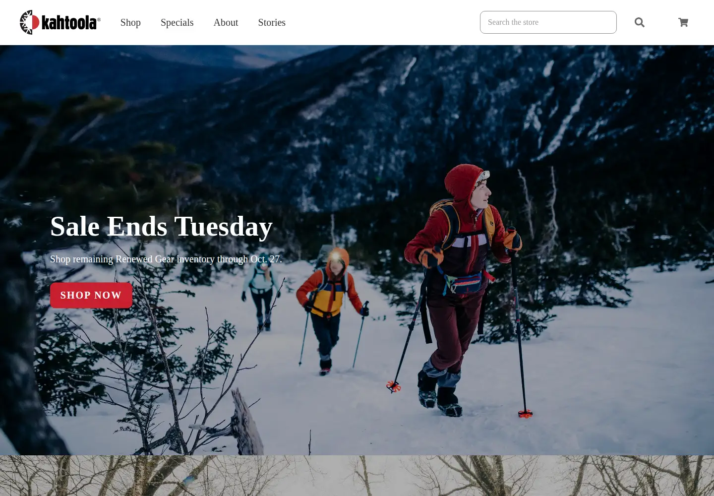 Screenshot of kahtoola.com