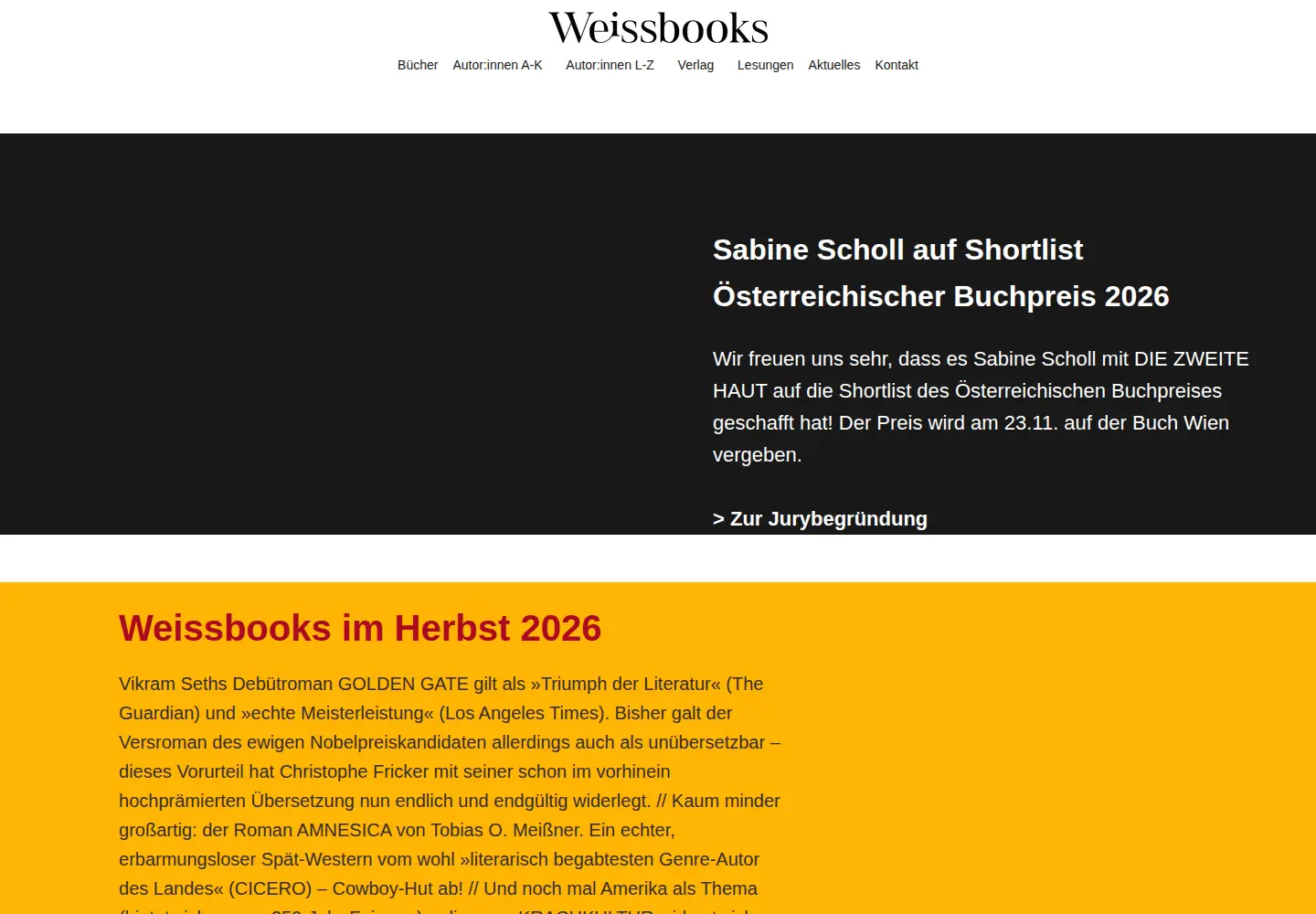 Screenshot of weissbooks.com