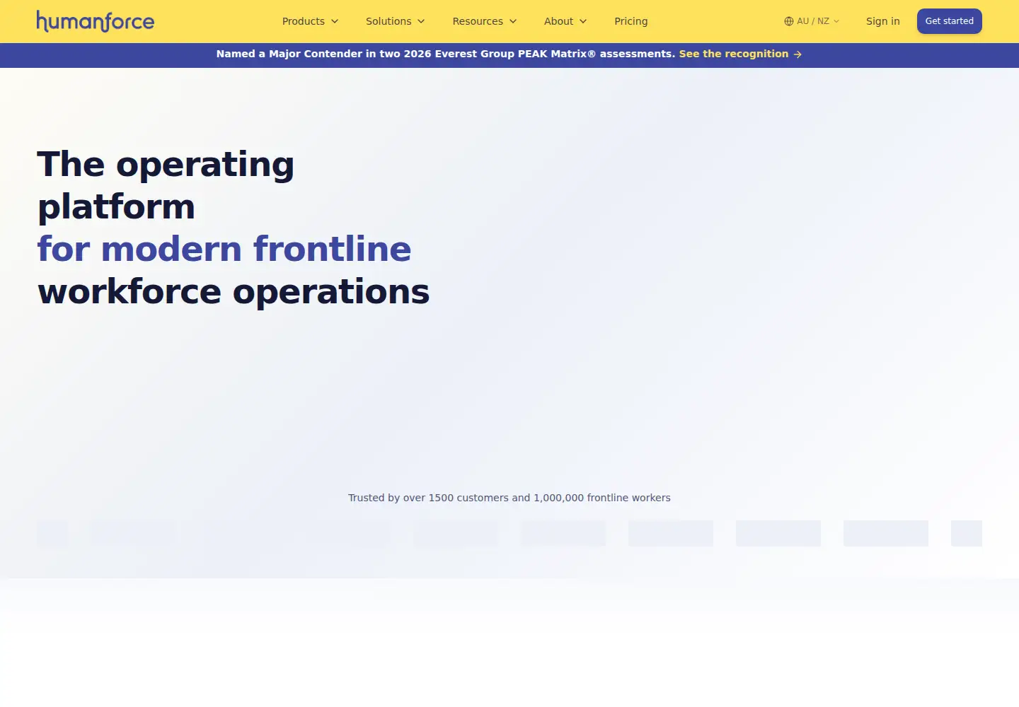 Screenshot of humanforce.com