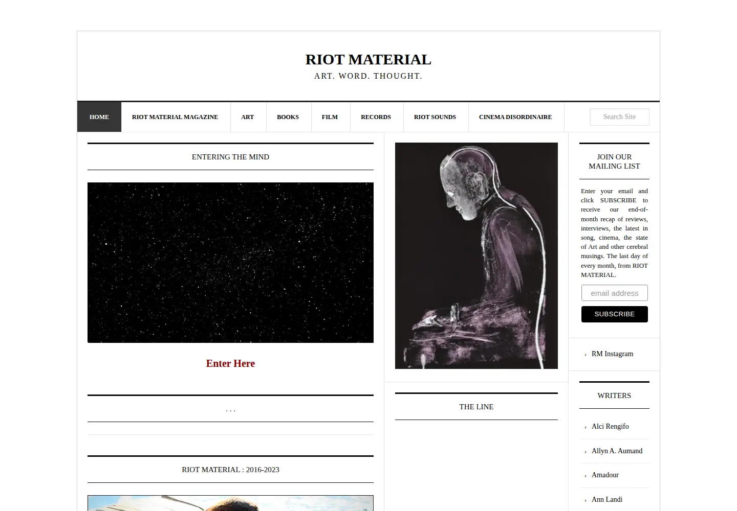 Screenshot of riotmaterial.com