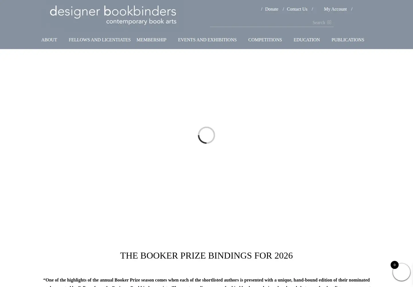 Captured homepage of designerbookbinders.org.uk in the current scan