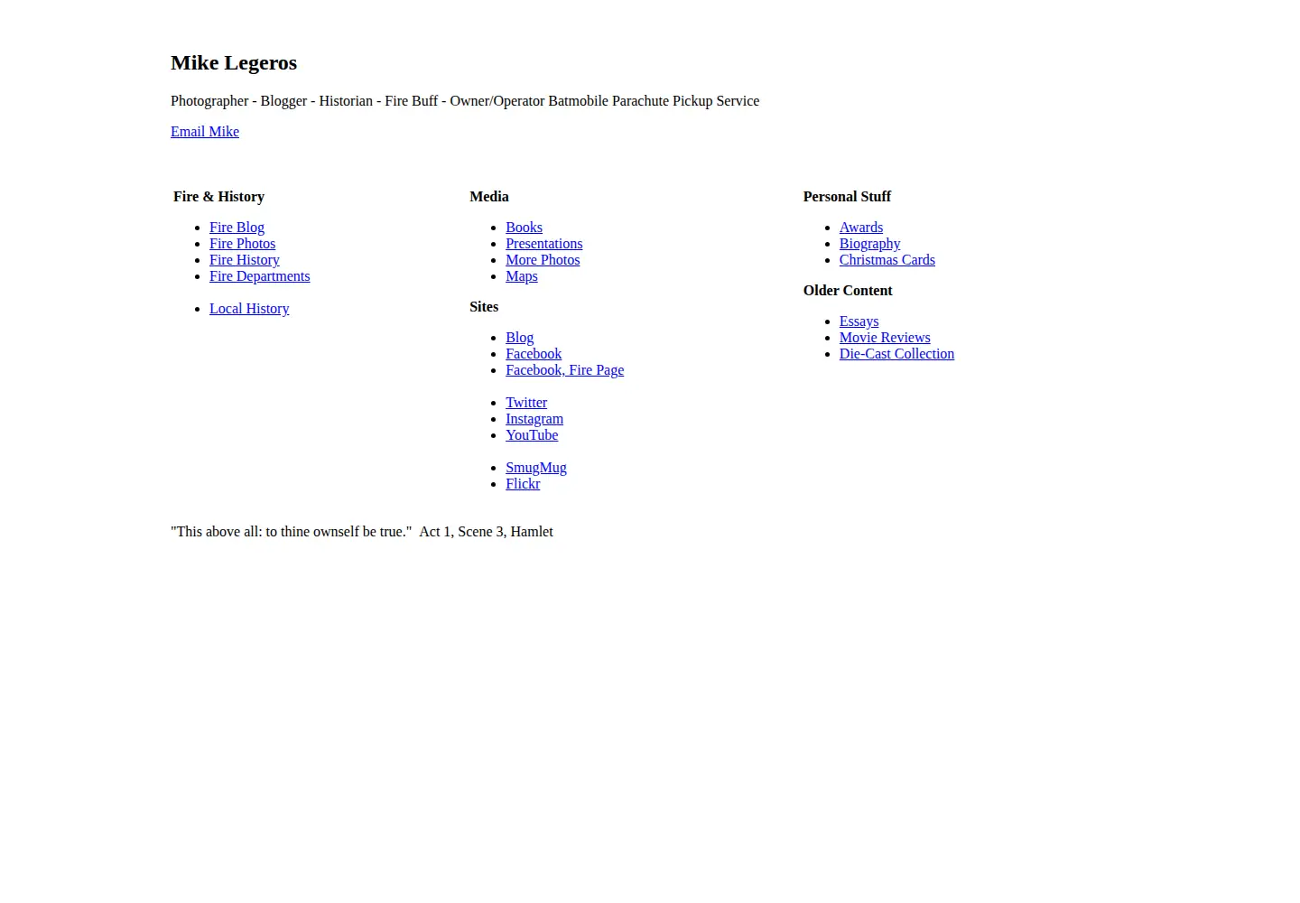 Captured homepage of legeros.com in the current scan