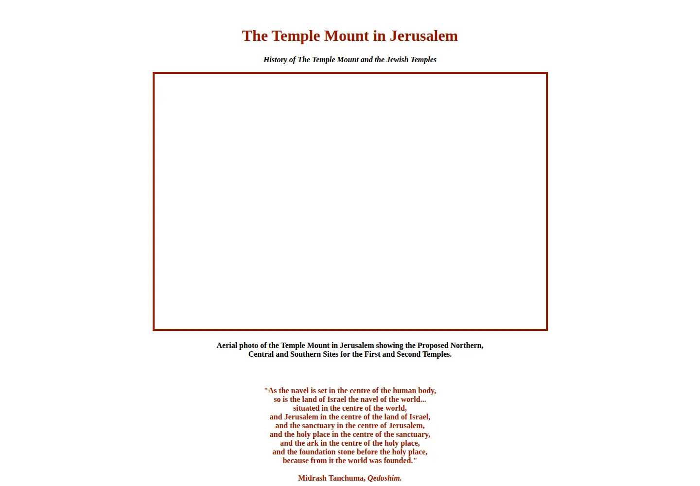 Captured homepage of templemount.org in the current scan