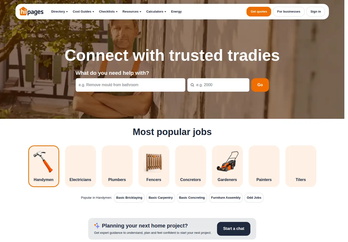 Screenshot of homeimprovementpages.com.au