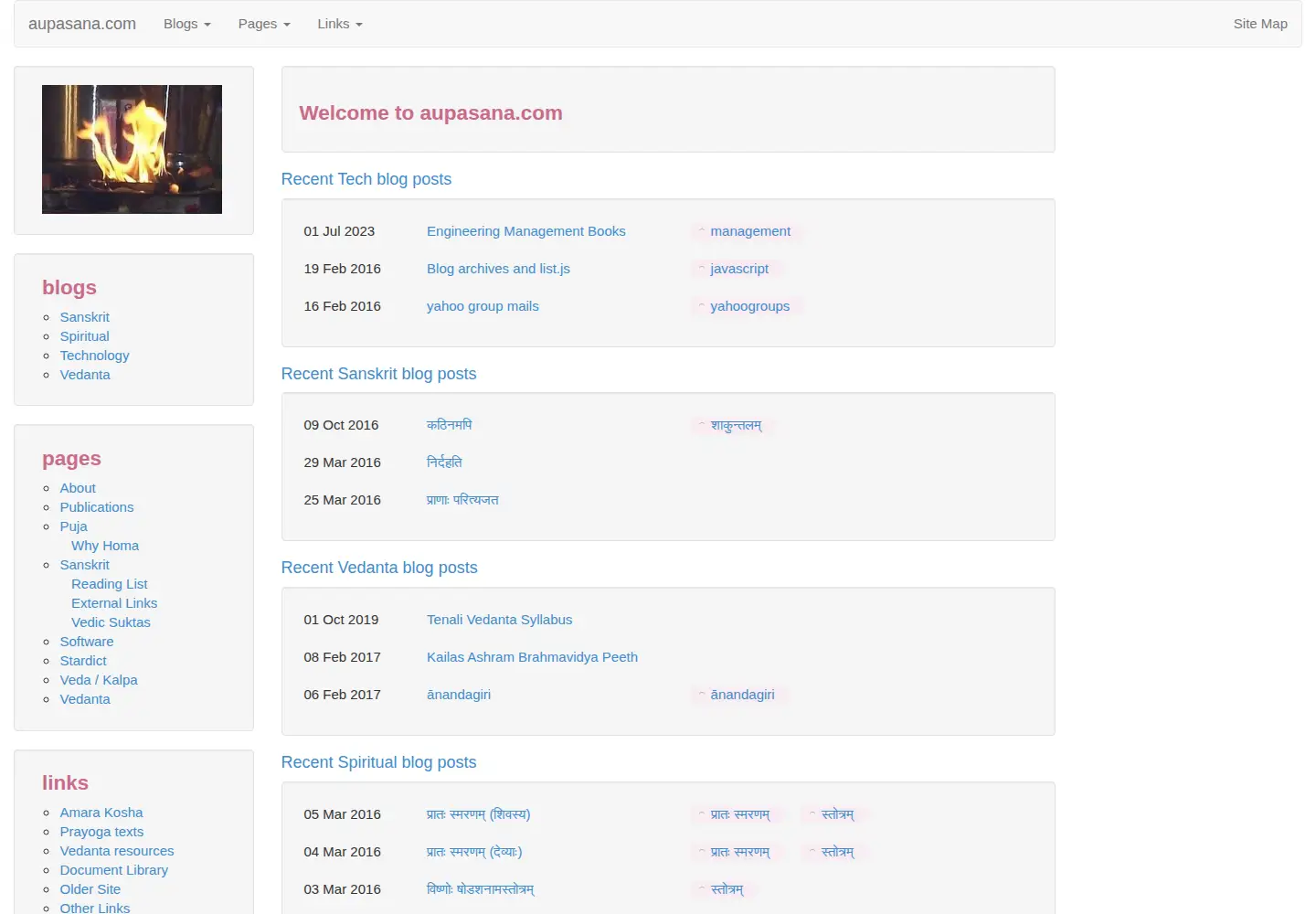 Screenshot of aupasana.com