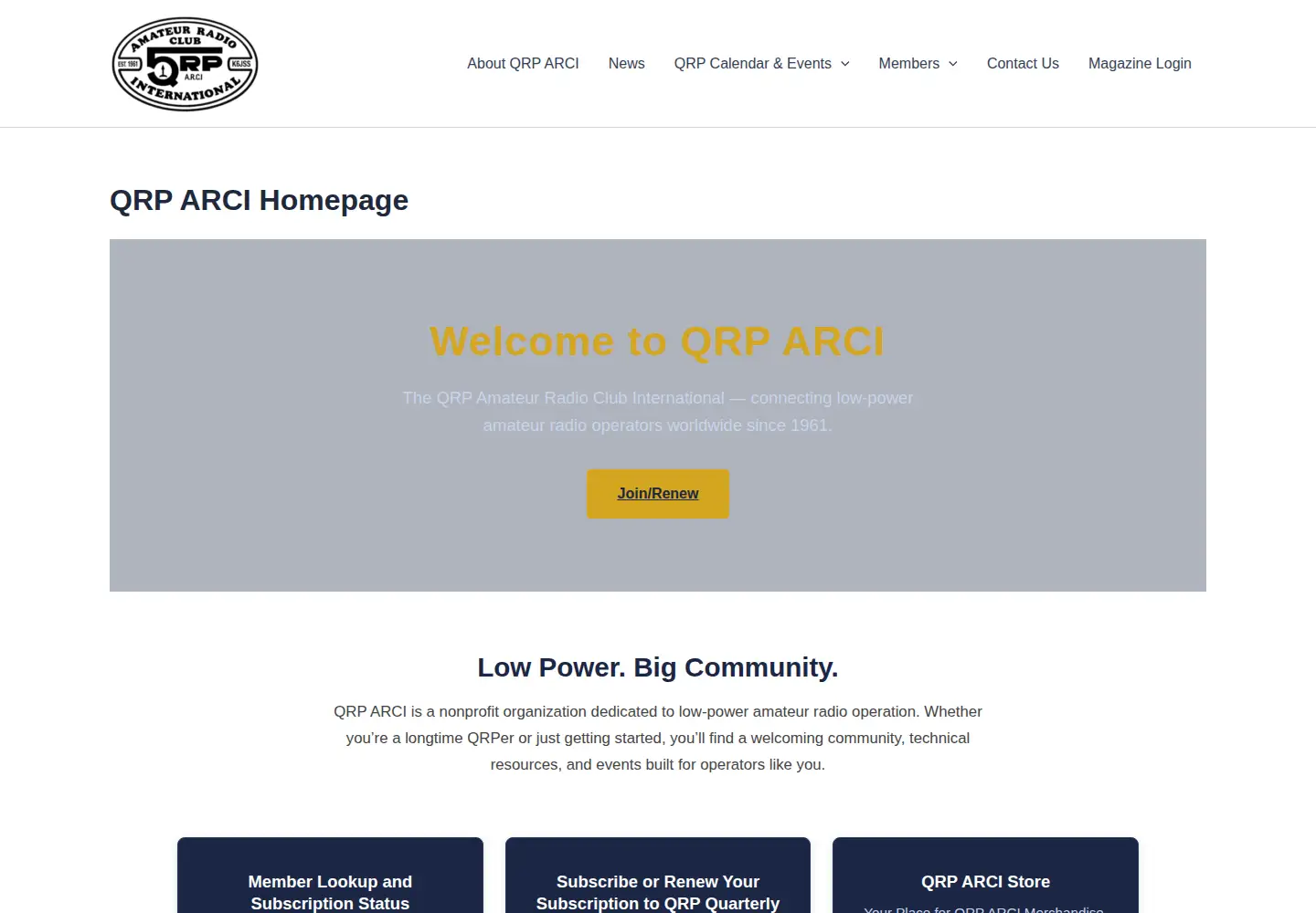 Screenshot of qrparci.org