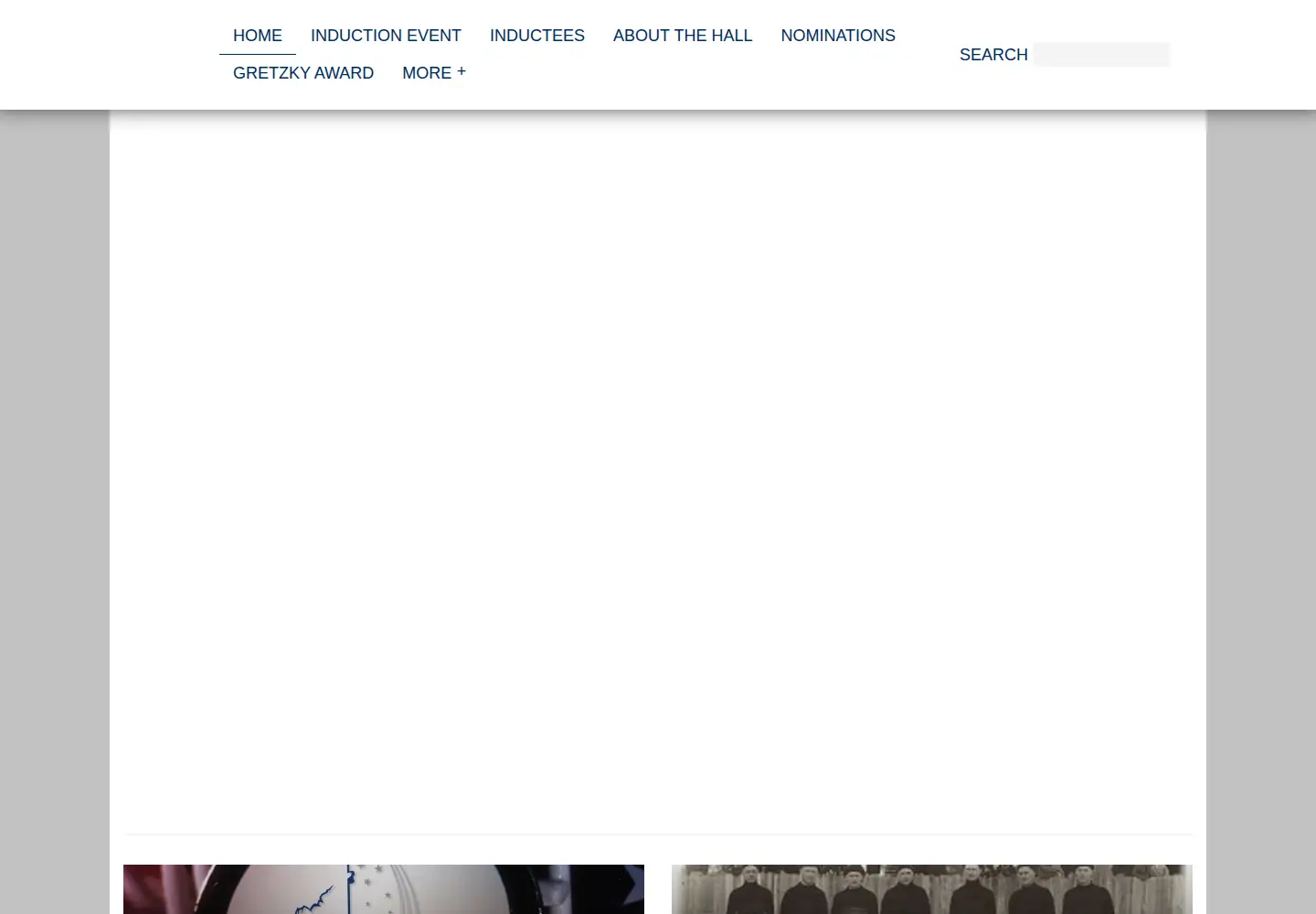 Captured homepage of ushockeyhalloffame.com in the current scan