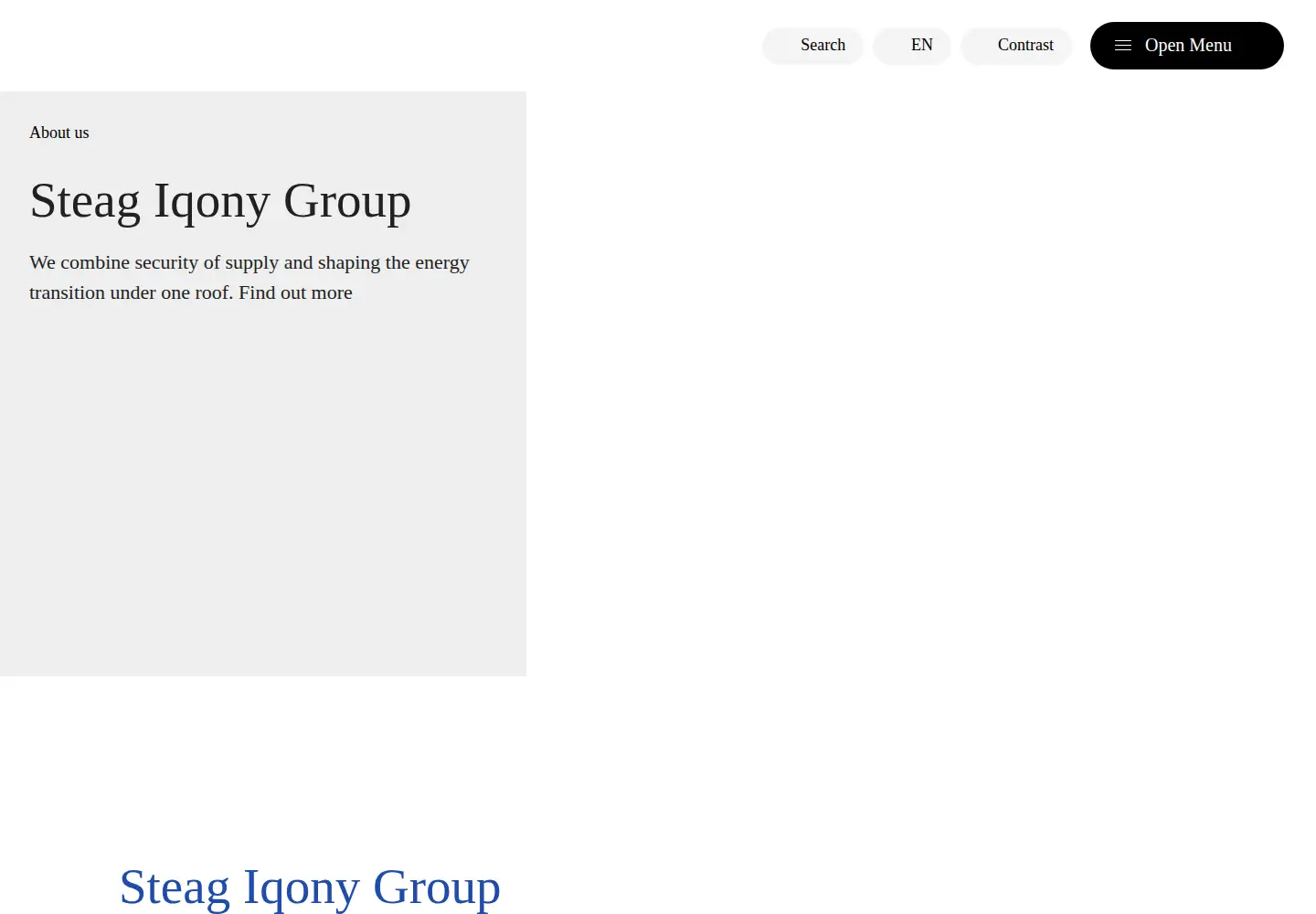 Screenshot of steag.com