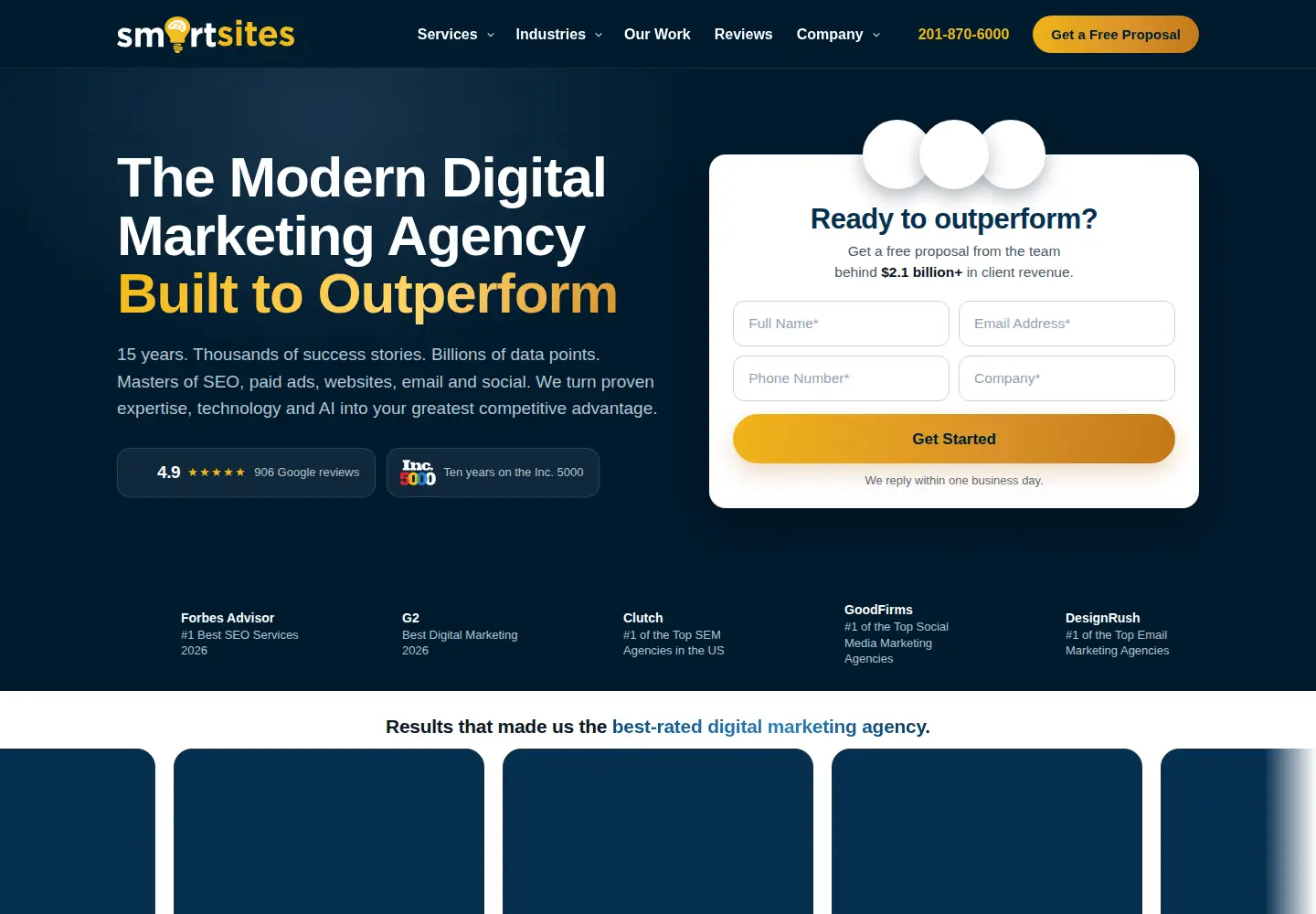 Screenshot of smartsites.com