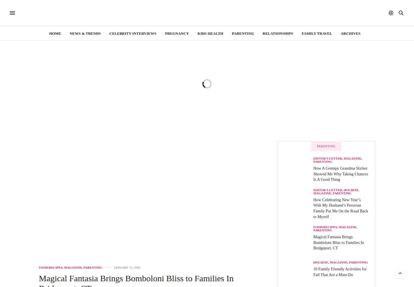 Screenshot of celebrityparentsmag.com