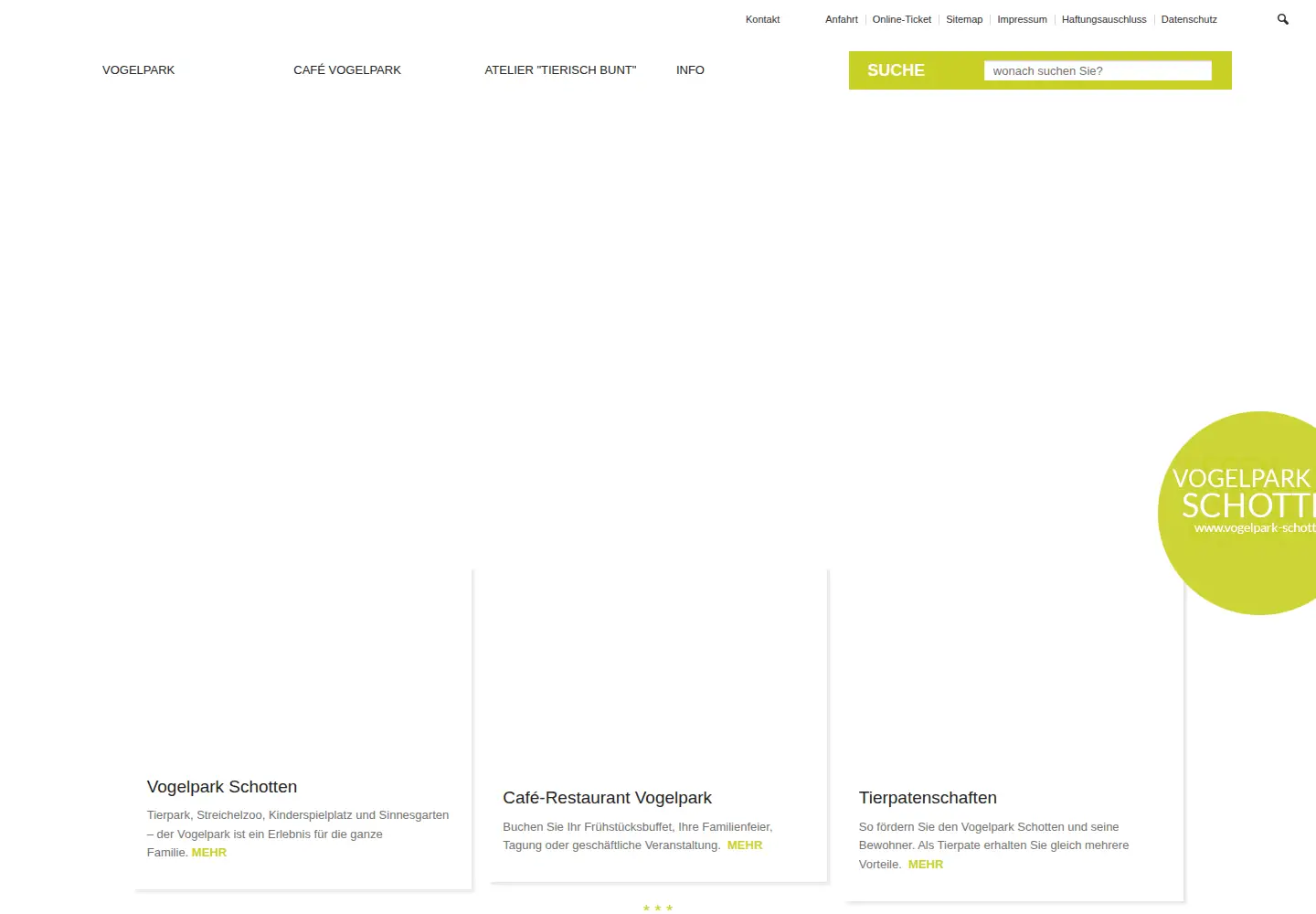 Screenshot of vogelpark-schotten.de