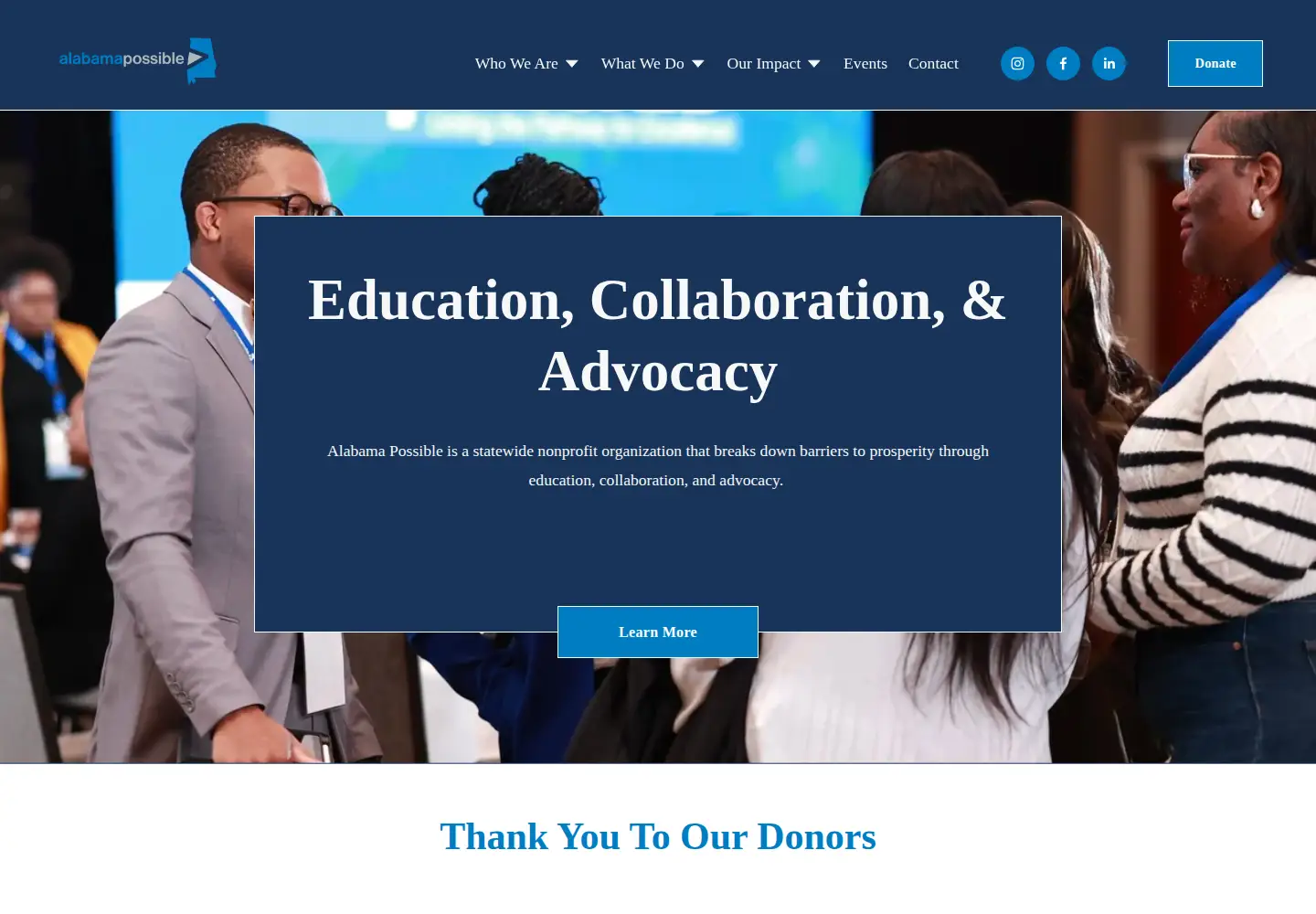 Screenshot of alabamapossible.org