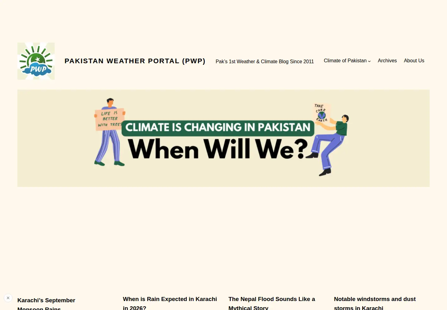 Screenshot of pakistanweatherportal.com