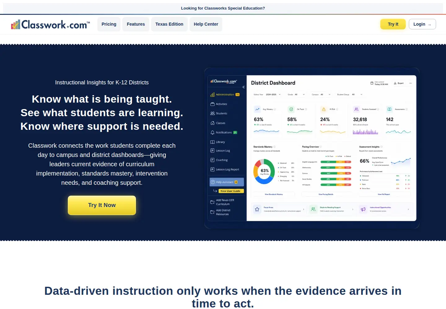 Screenshot of teachermade.com