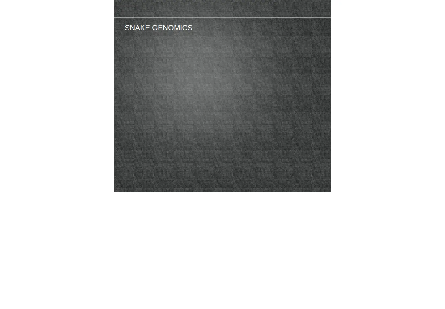 Captured homepage of snakegenomics.org in the current scan