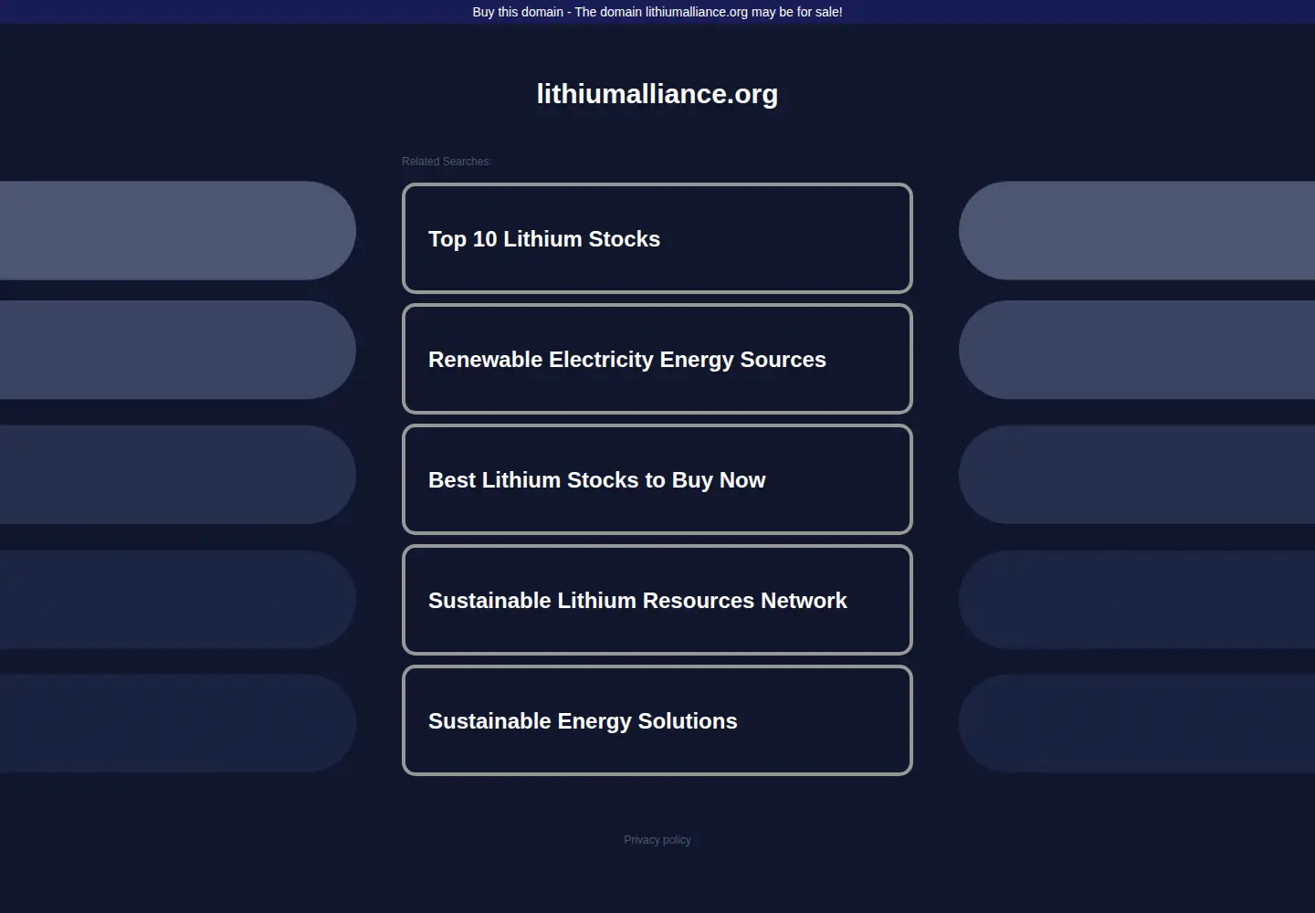 Captured homepage of lithiumalliance.org in the current scan