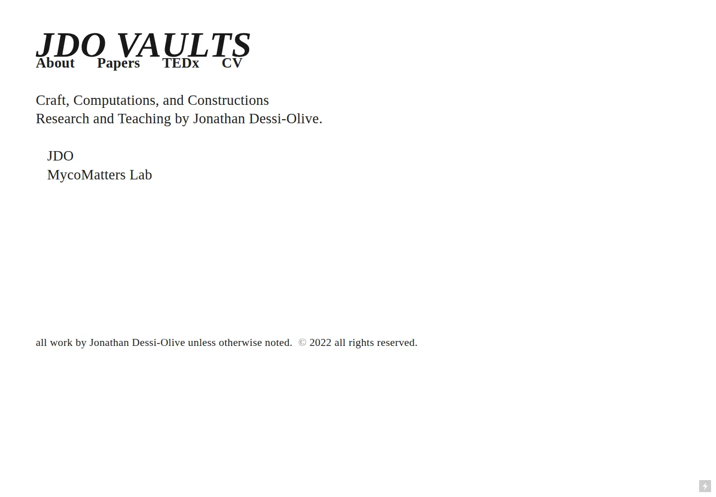 Captured homepage of jdovaults.com in the current scan