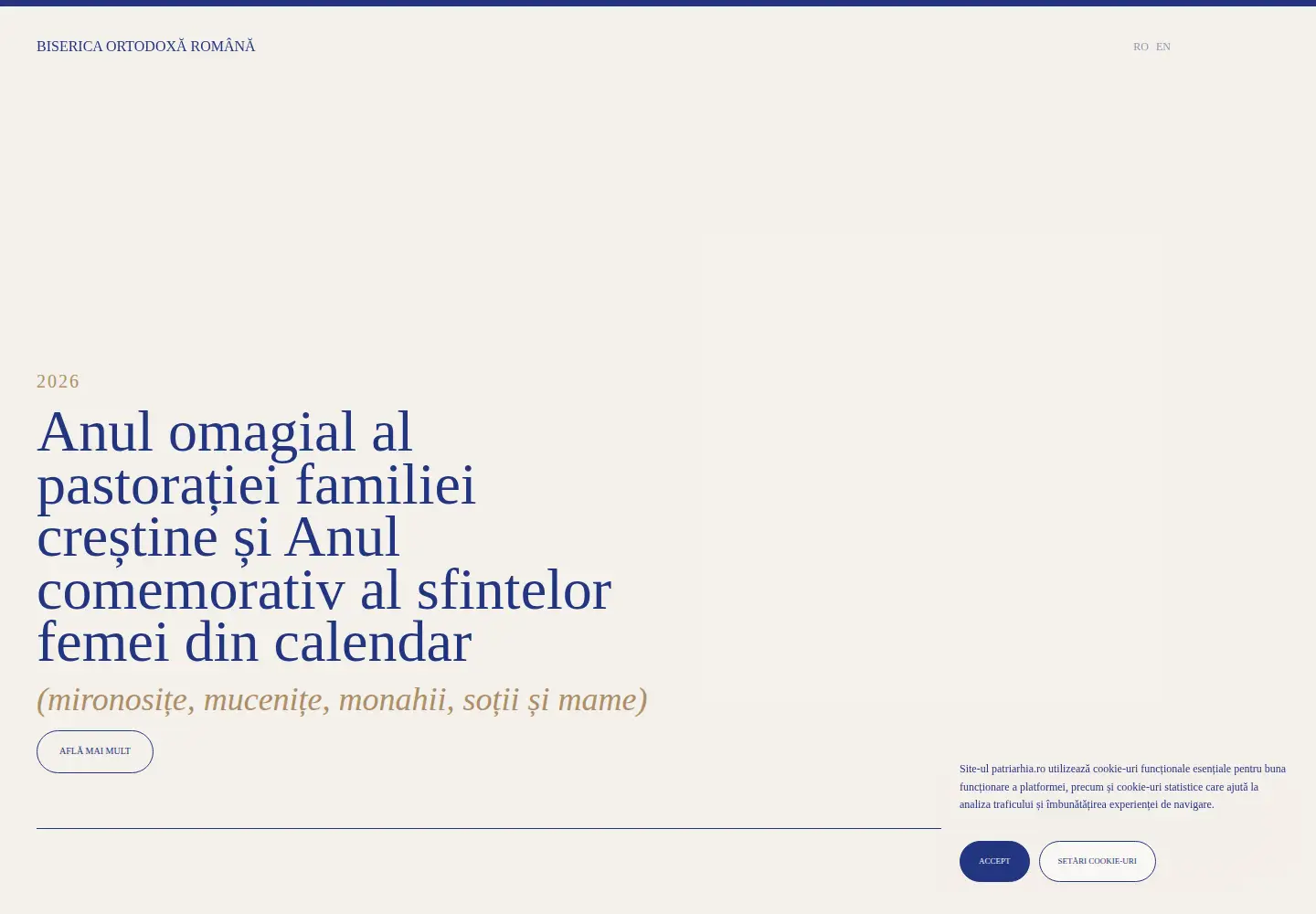 Screenshot of patriarhia.ro