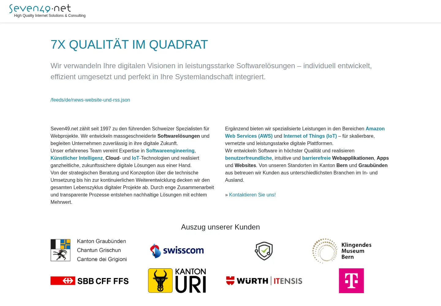 Screenshot of seven49.net