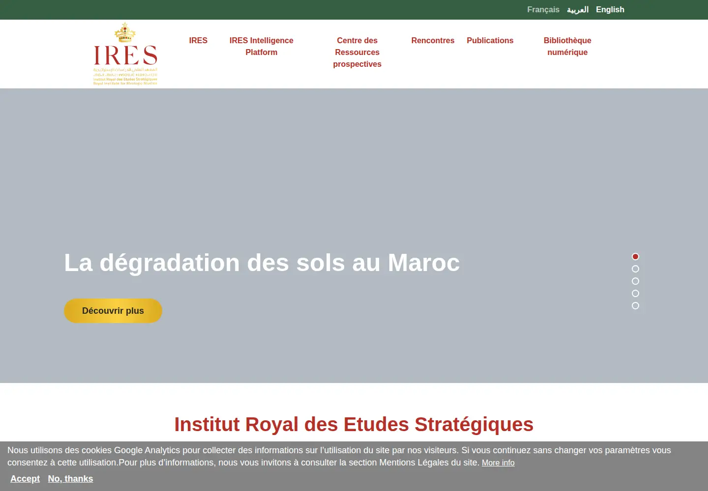 Screenshot of ires.ma