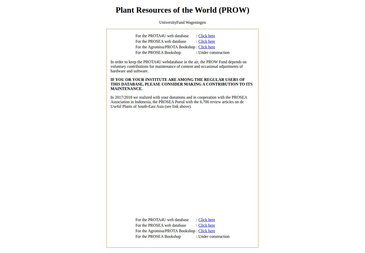 Captured homepage of prota4u.org in the current scan