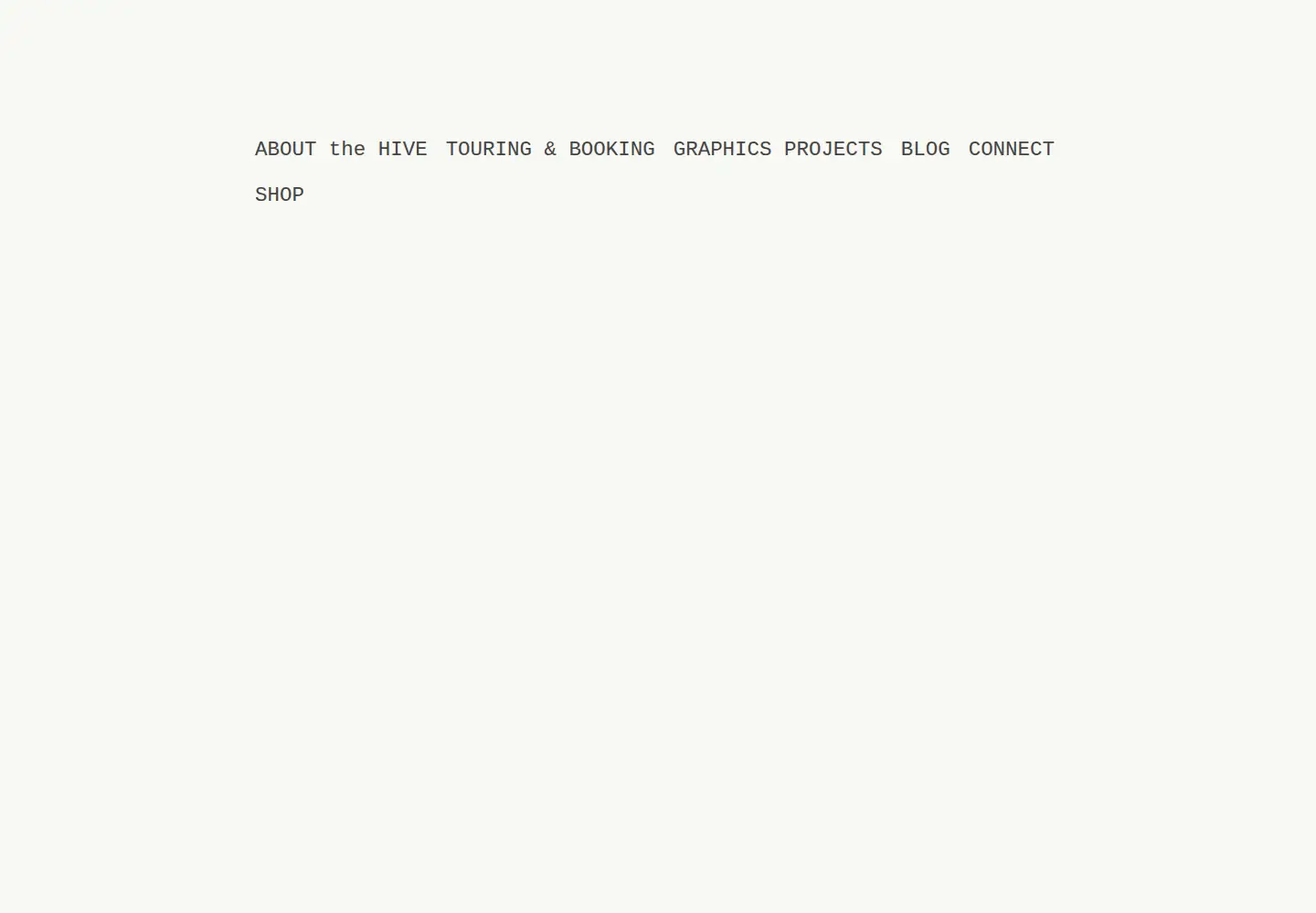 Captured homepage of beehivecollective.org in the current scan