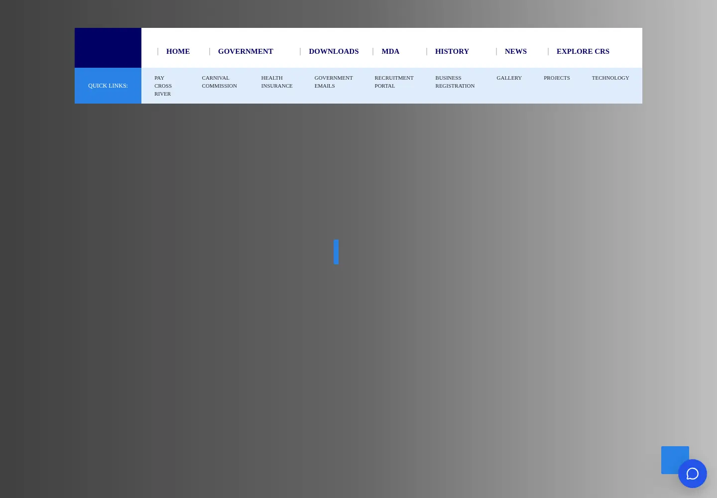 Captured homepage of crossriverstate.gov.ng in the current scan