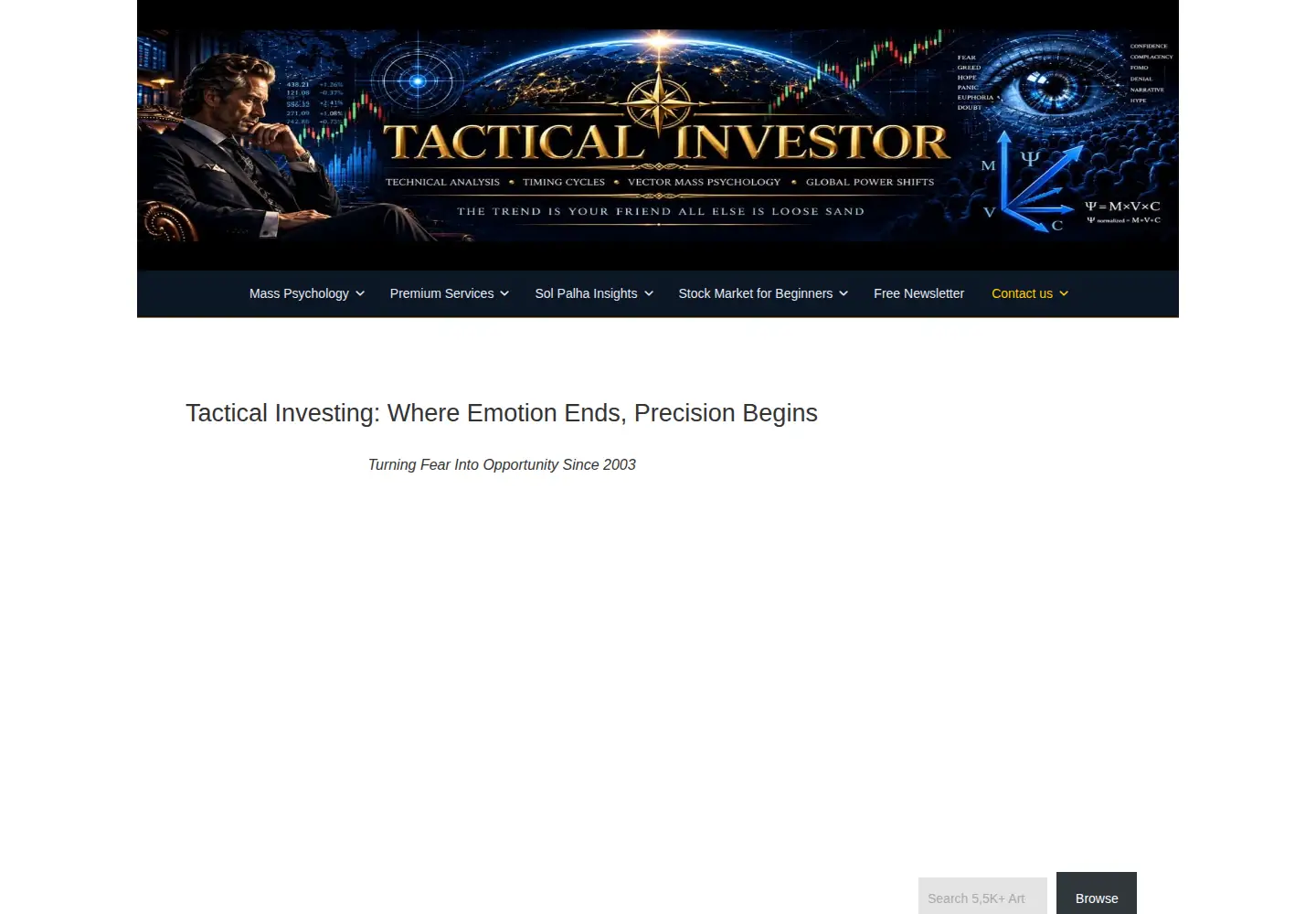 Screenshot of tacticalinvestor.com