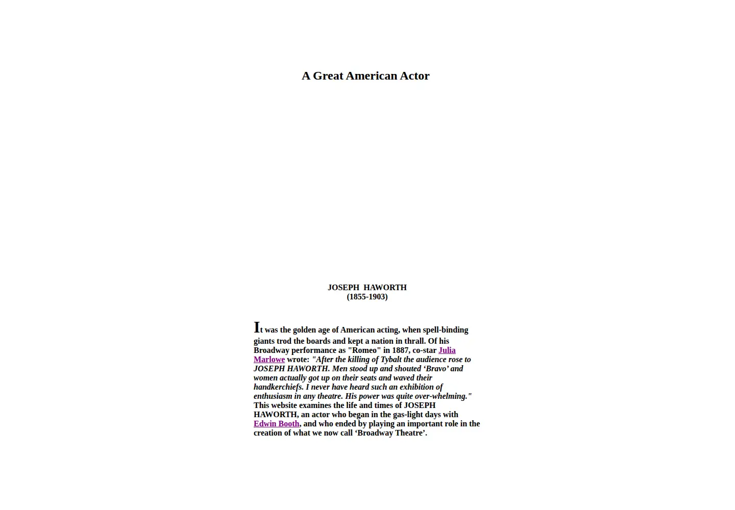 Screenshot of josephhaworth.com