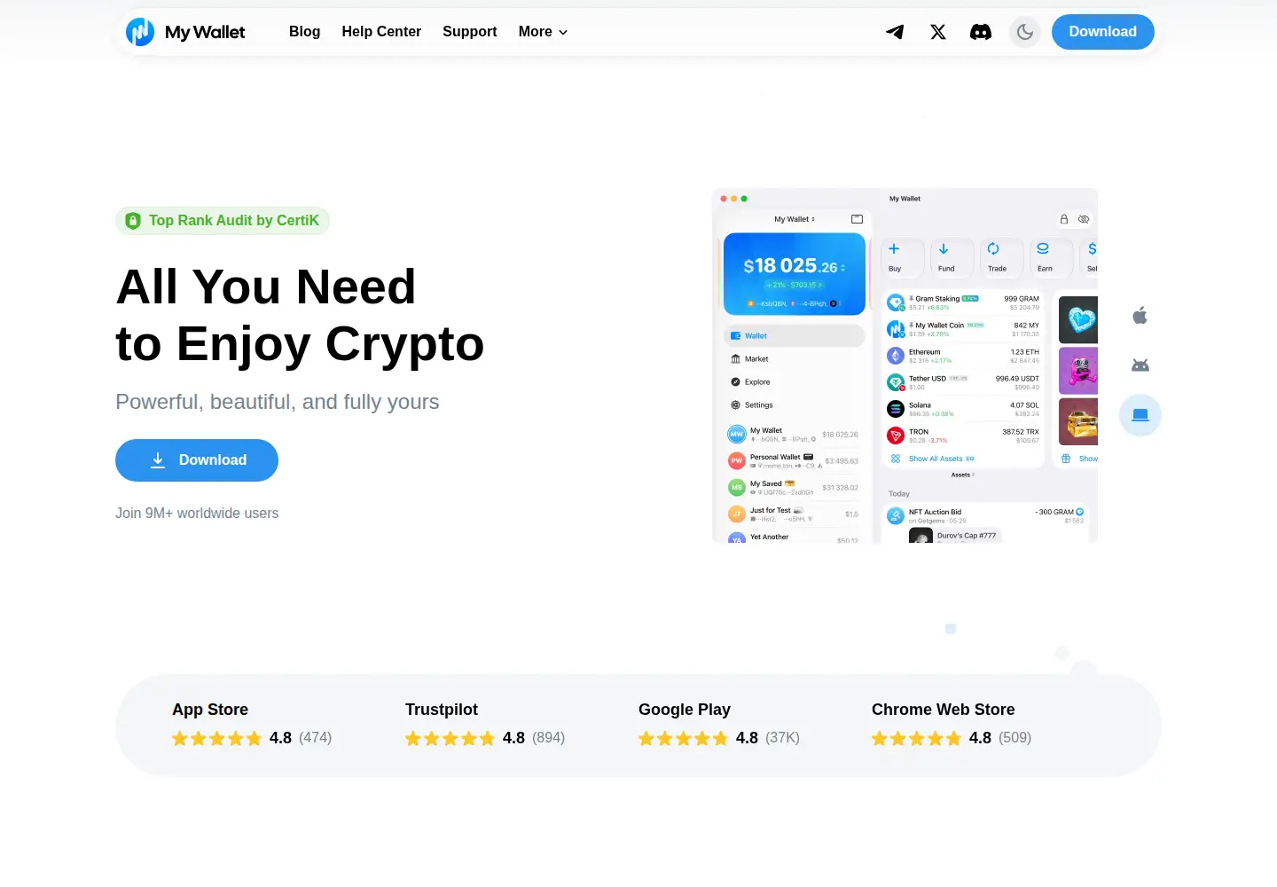 Screenshot of mytonwallet.io