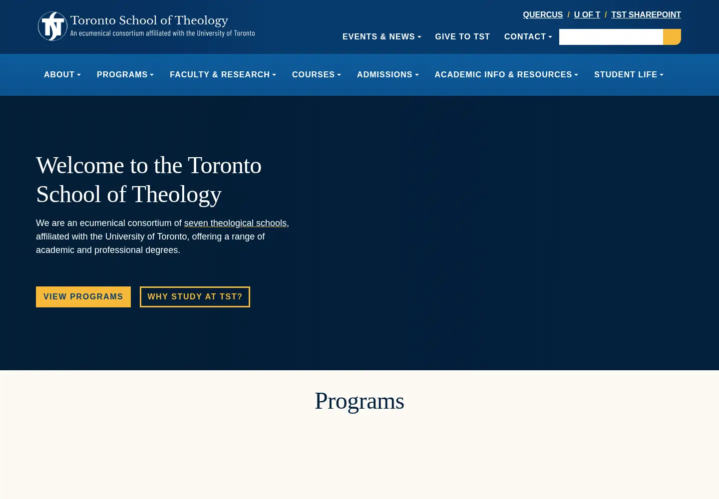 Screenshot of tst.edu