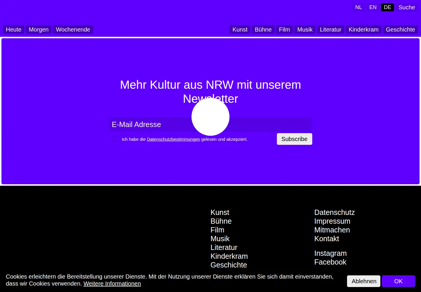 Screenshot of kulturkenner.de