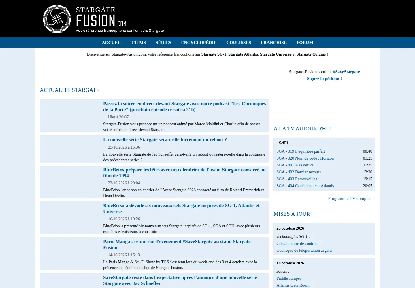 Captured homepage of stargate-fusion.com in the current scan