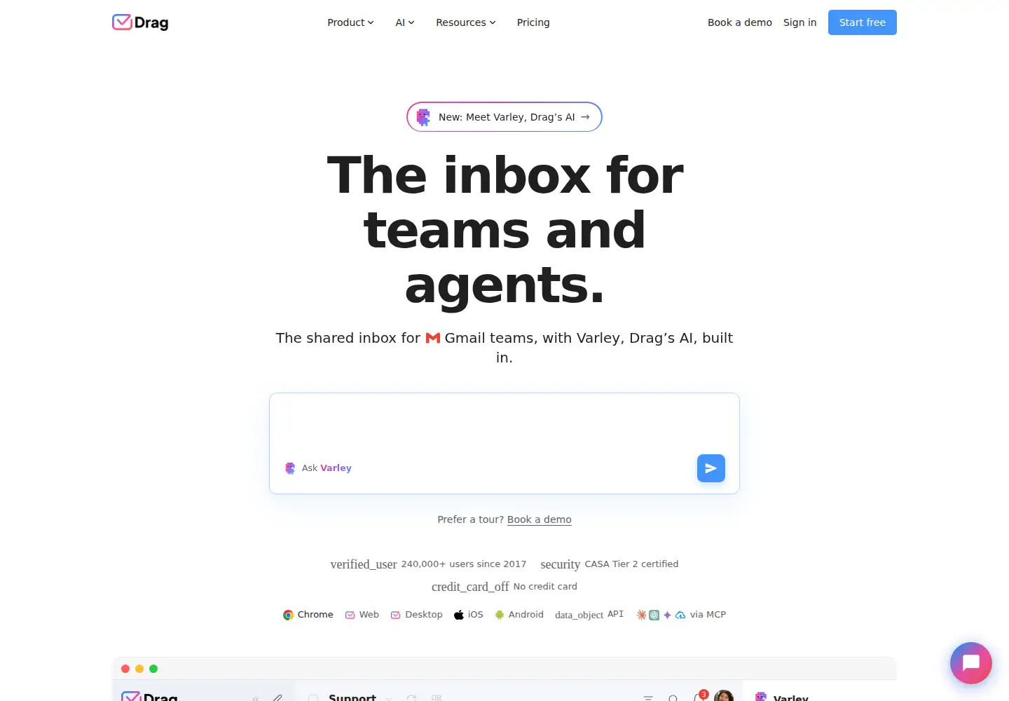 Captured homepage of dragapp.com in the current scan