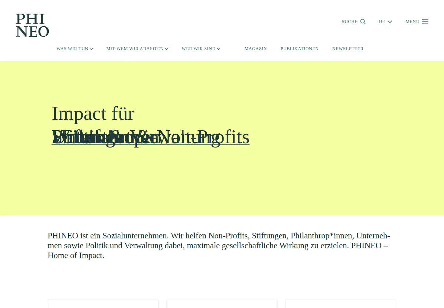 Screenshot of phineo.org