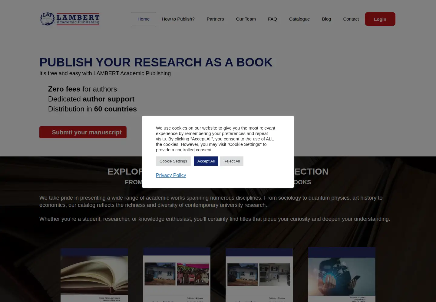 Screenshot of lap-publishing.com