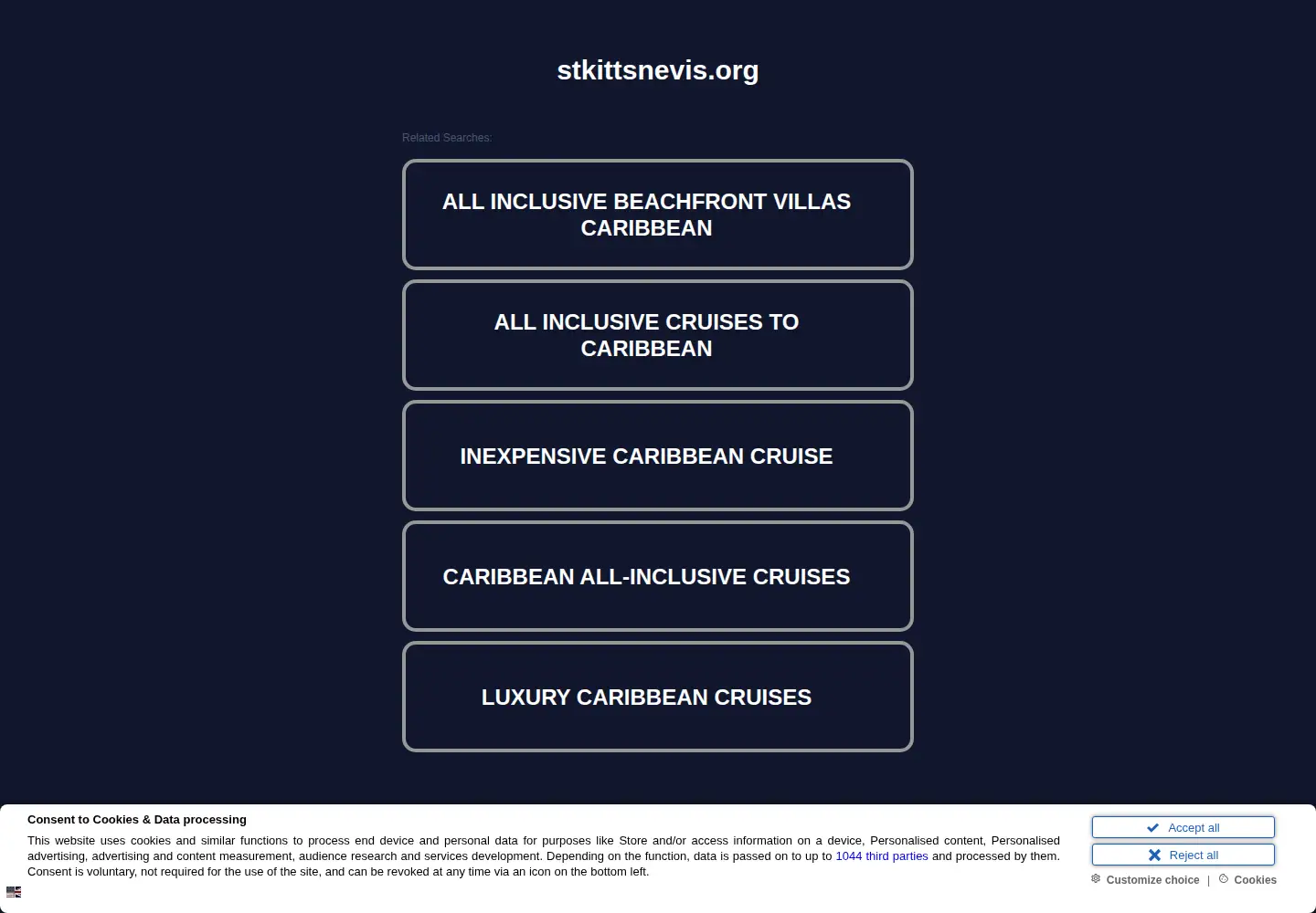 Captured homepage of stkittsnevis.org in the current scan