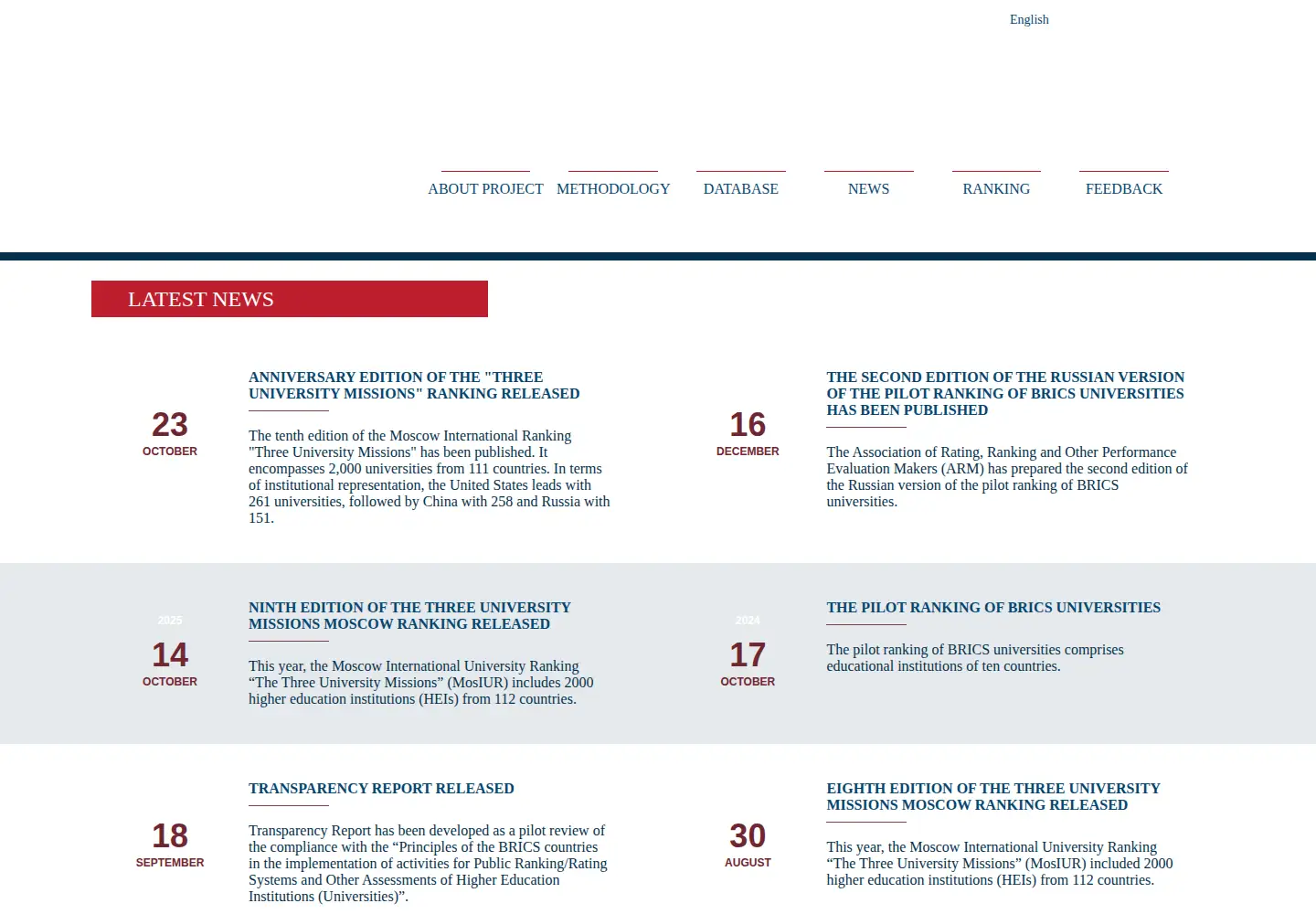 Captured homepage of mosiur.org in the current scan