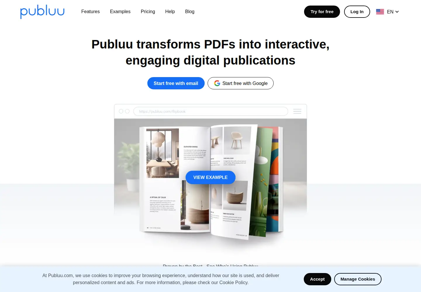 Screenshot of publuu.com