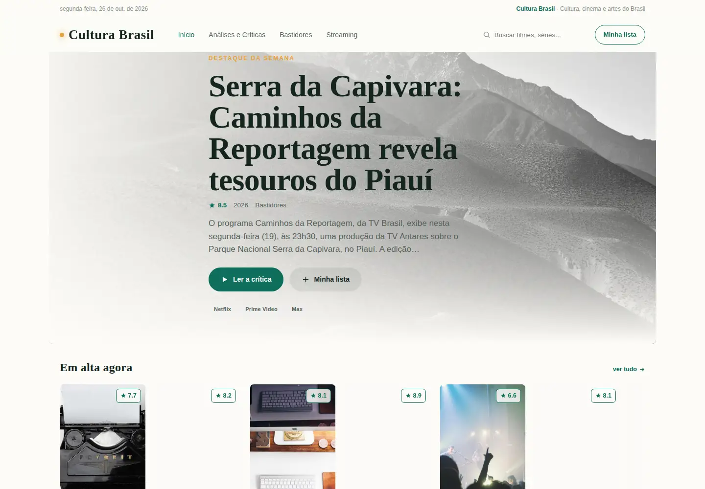 Screenshot of culturabrasil.pro.br