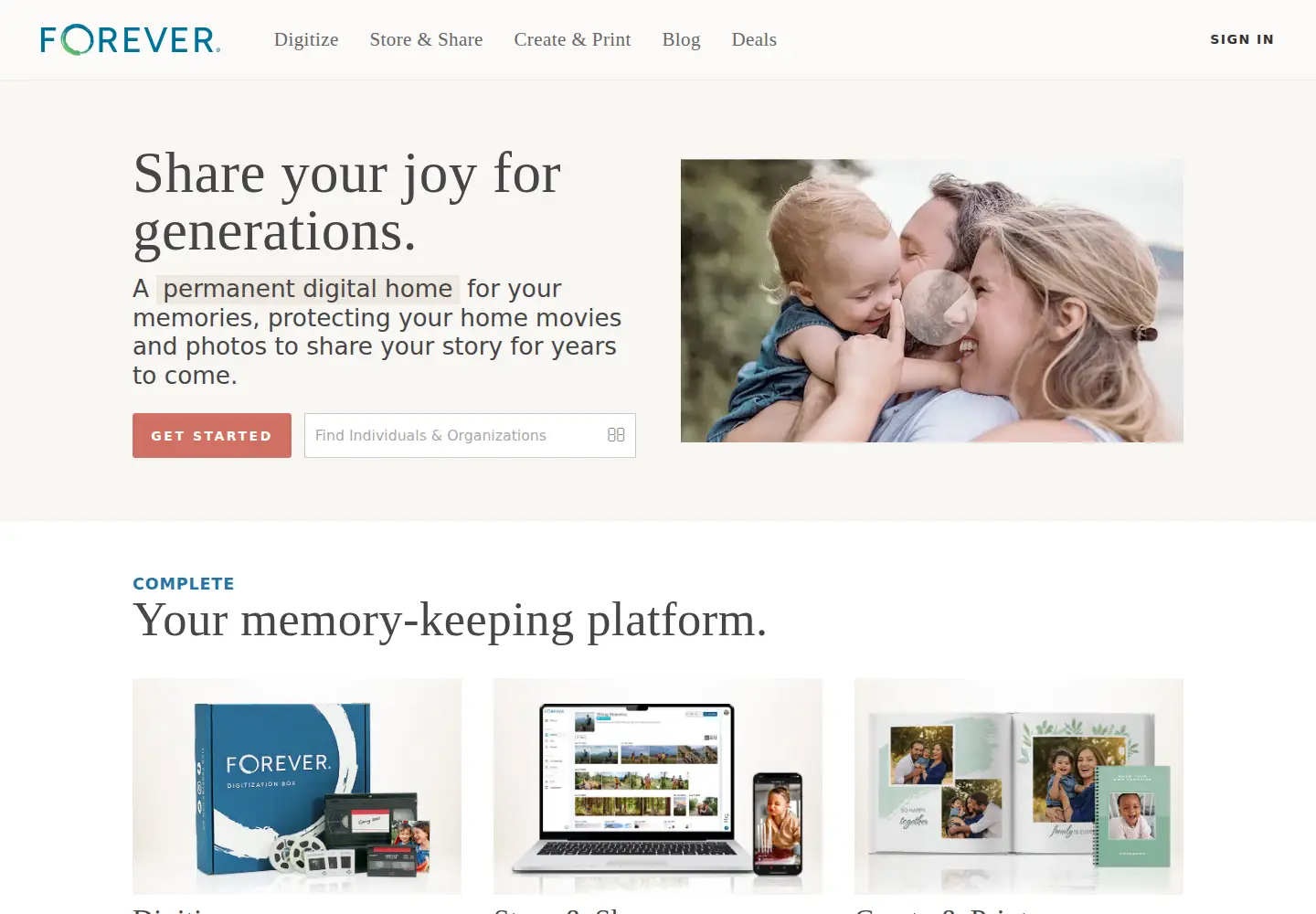 Screenshot of forever.com