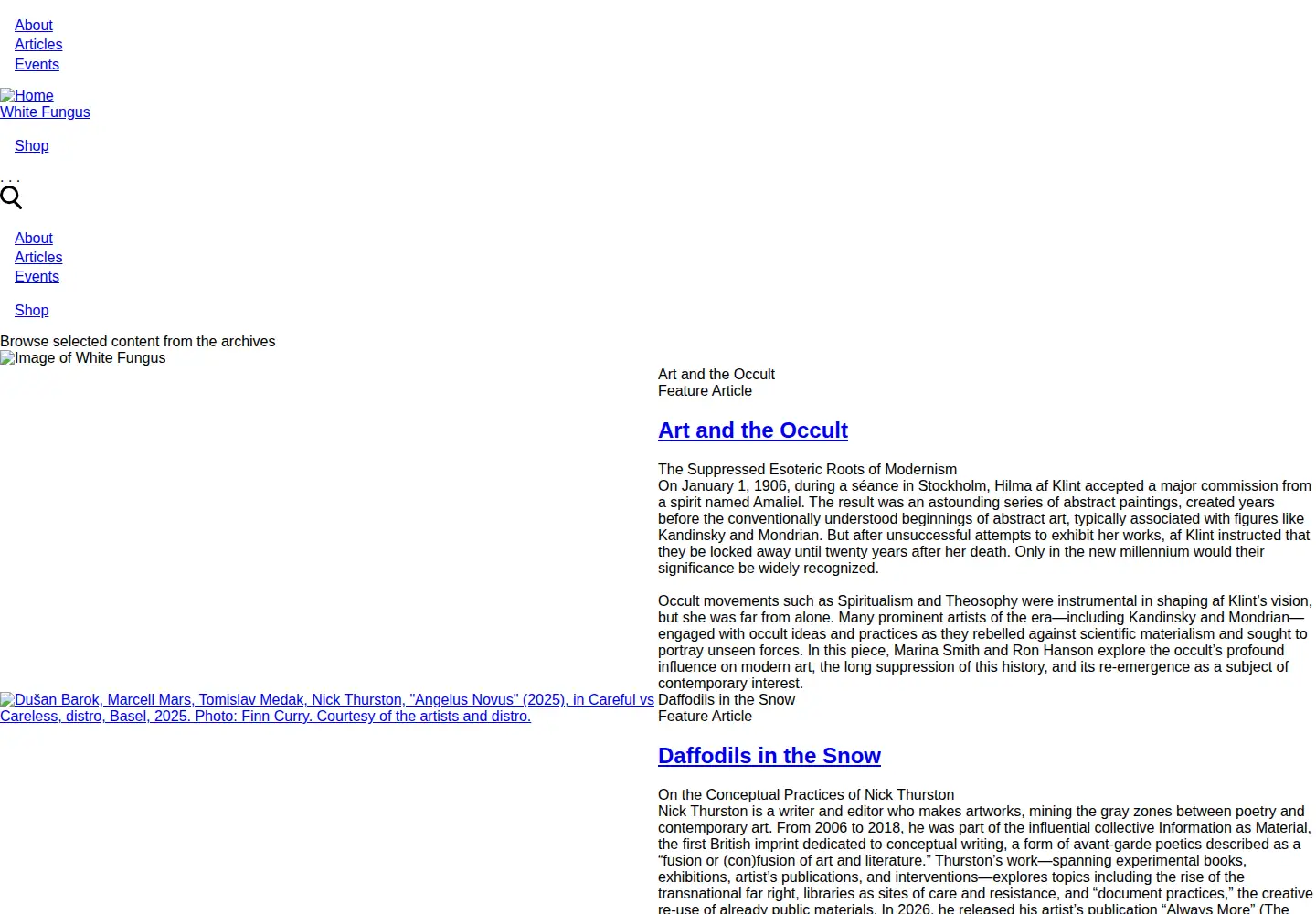 Screenshot of whitefungus.com