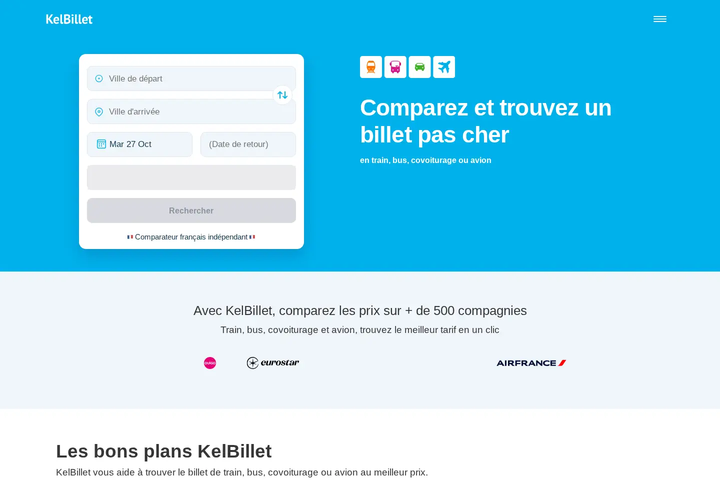 Screenshot of kelbillet.com