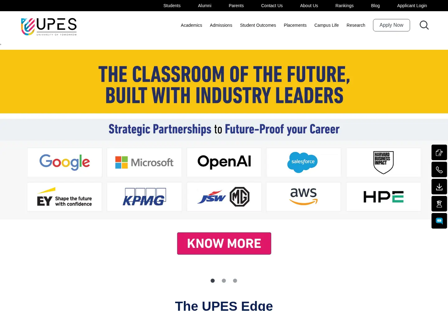 Screenshot of upes.ac.in