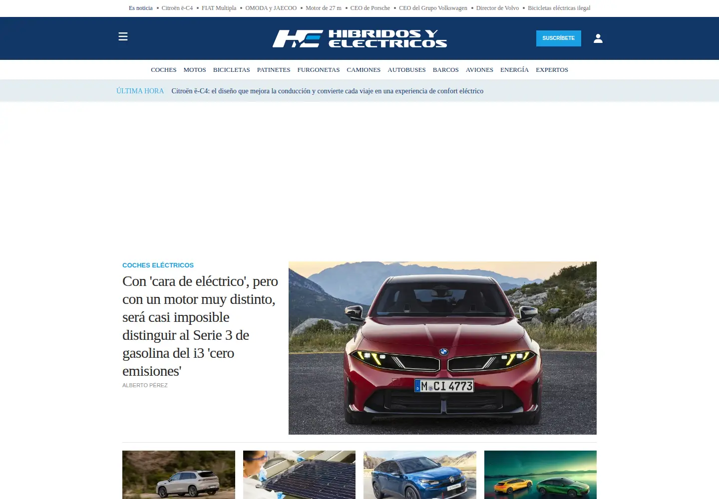 Screenshot of hibridosyelectricos.com