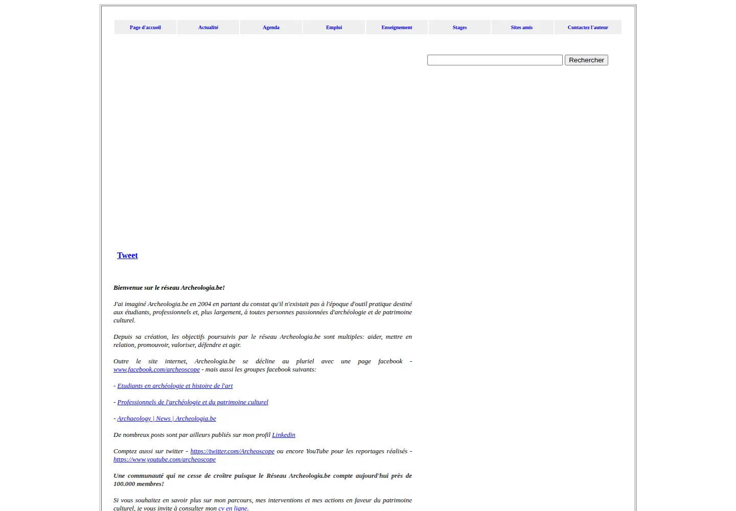 Screenshot of archeologia.be