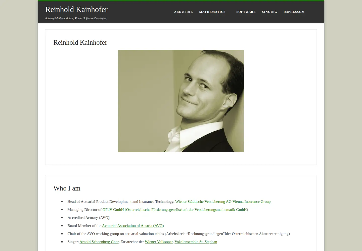 Screenshot of kainhofer.com
