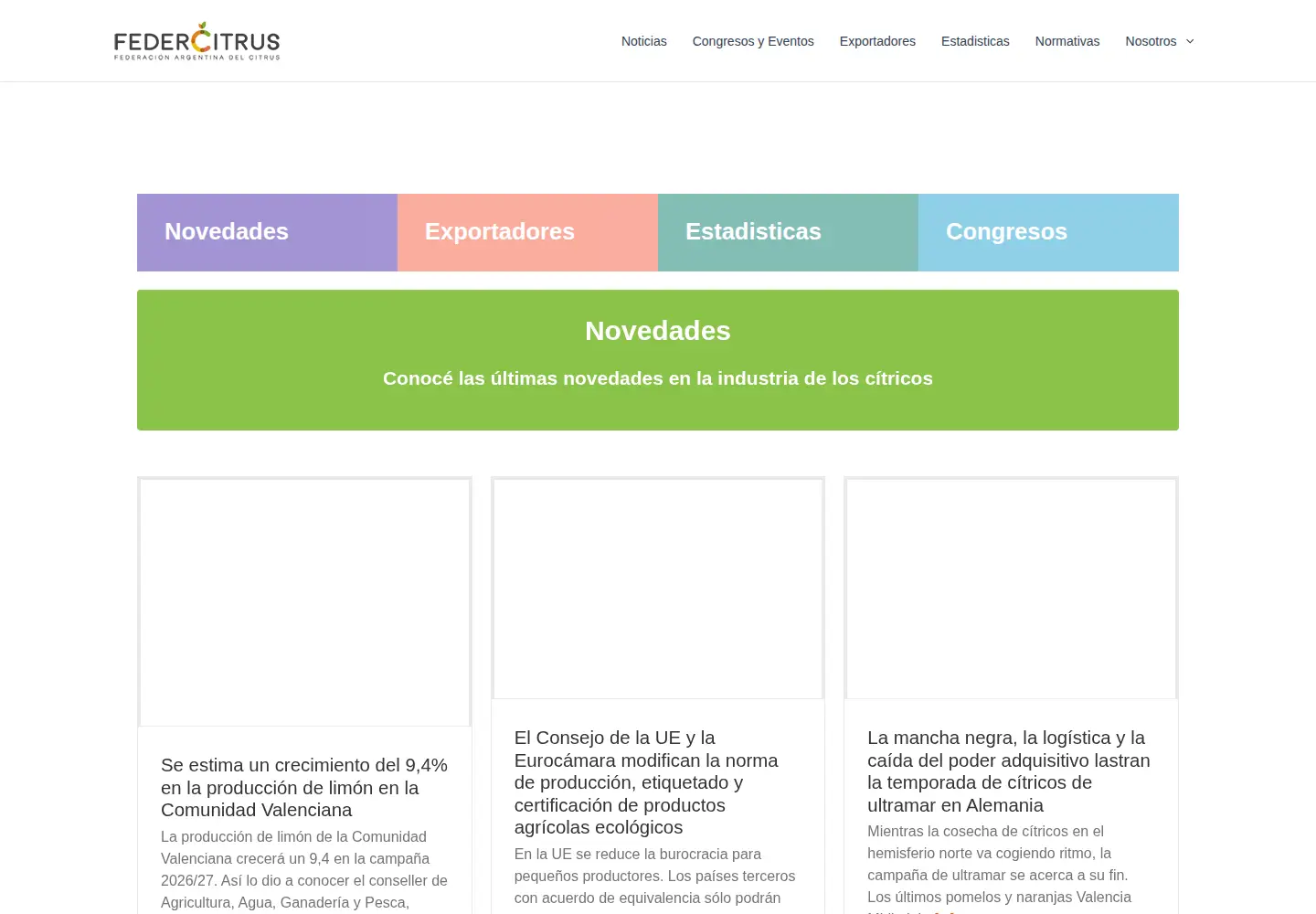 Screenshot of federcitrus.org